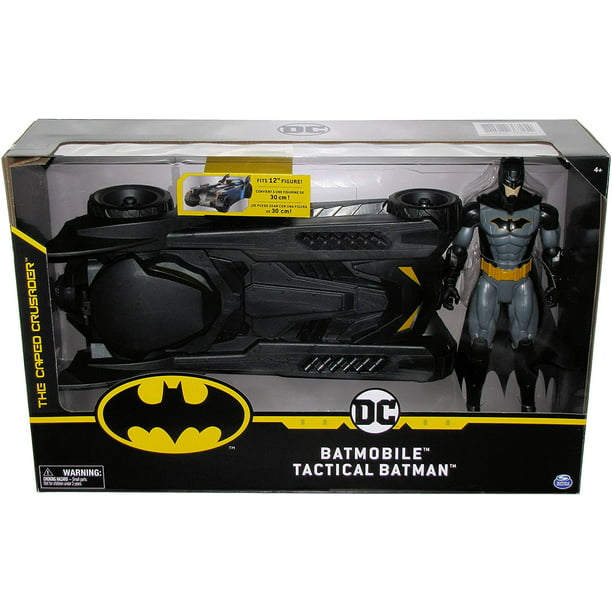 DC BATMOBILE WITH BATMAN FIGURE THE DARK KNIGHT RISES TOY FOR KIDS GIFT NEW